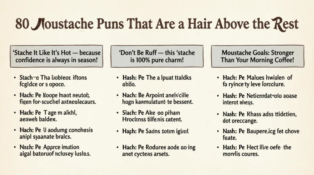 moustache puns